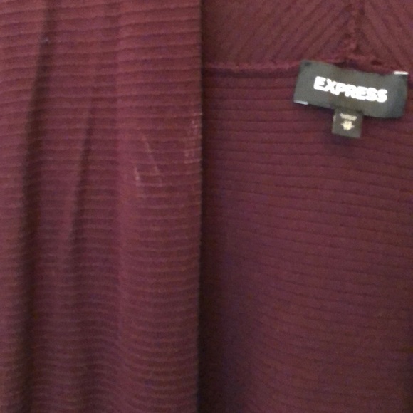 Express burgundy cocoon cardigan - Picture 5 of 6
